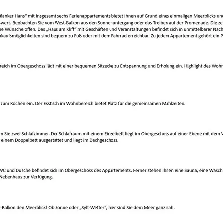 Trutz Blanker Hans - Duenenstr 19, App 10